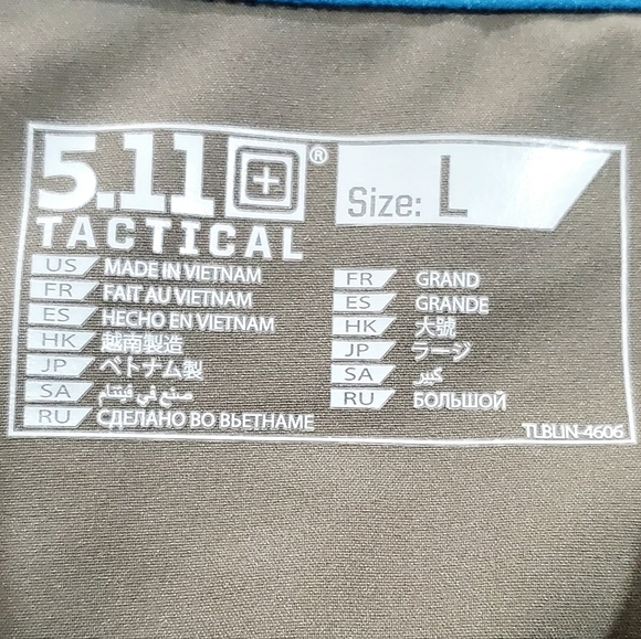 511 TACTICAL POLO SHIRT. MENS Sz:L LIKE NEW! TWO TONE. POCKET. SAMPLE STITCH. - Picture 2 of 11